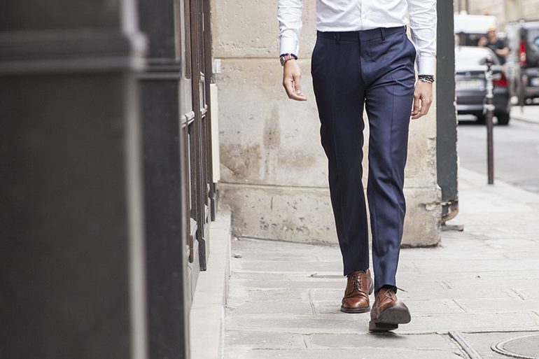 pantalon bleu bonnegueule