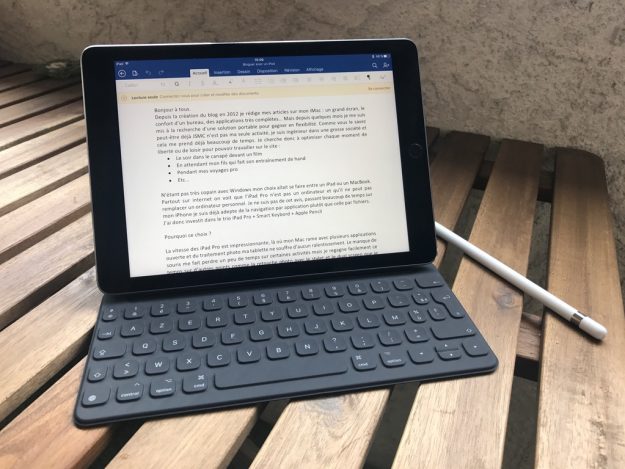 iPad Pro, rédiger sur Word